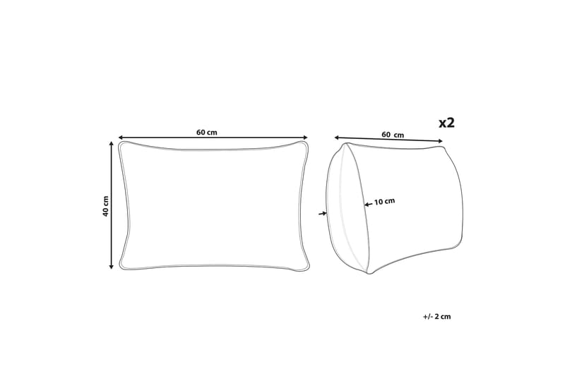 Utomhuskudde Vernole 42x60 cm - Vit/Blå/Rosa - Utemöbler & utemiljö - Dynor - Utomhuskuddar