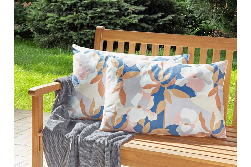 Utomhuskudde Vernole 42x60 cm - Vit/Blå/Rosa - Utemöbler & utemiljö - Dynor - Utomhuskuddar