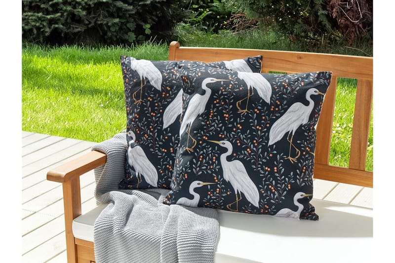 Utomhuskudde Vulcin 45x45 cm 2 st - Svart/Vit - Utemöbler & utemiljö - Dynor - Utomhuskuddar