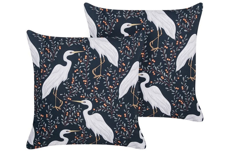 Utomhuskudde Vulcin 45x45 cm 2 st - Svart/Vit - Utemöbler & utemiljö - Dynor - Utomhuskuddar