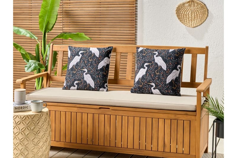 Utomhuskudde Vulcin 45x45 cm 2 st - Svart/Vit - Utemöbler & utemiljö - Dynor - Utomhuskuddar