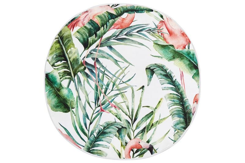 Visper Utomhuskudde 40 cm Rund, Vit/Grön/Rosa