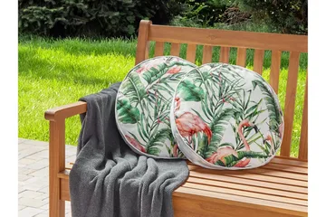 Visper Utomhuskudde 40 cm Rund - Vit/Grön/Rosa - Utemöbler & utemiljö - Dynor - Utomhuskuddar