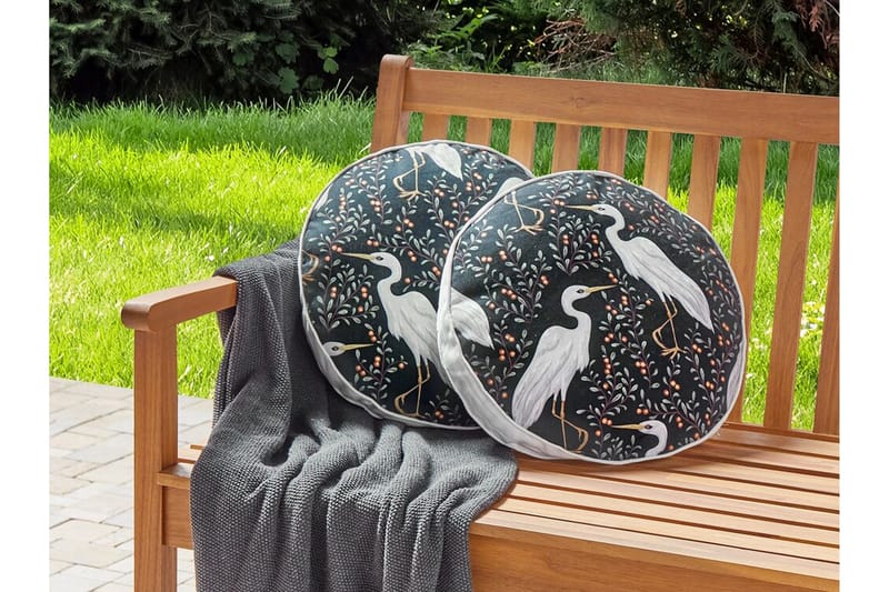 Vulcin Utomhuskudde 40 cm Rund - Svart/Vit - Utemöbler & utemiljö - Dynor - Utomhuskuddar