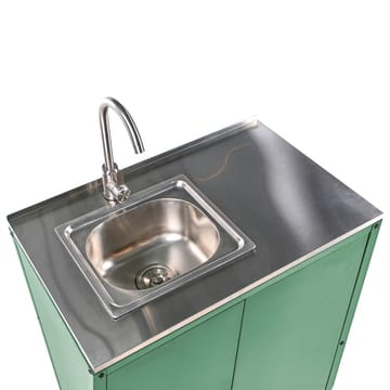 2-delat utekök med vask 2 dörrar Vilama - Grön, Silver - Utemöbler & utemiljö - Grill & utekök - Utekök - Kompletta utekök