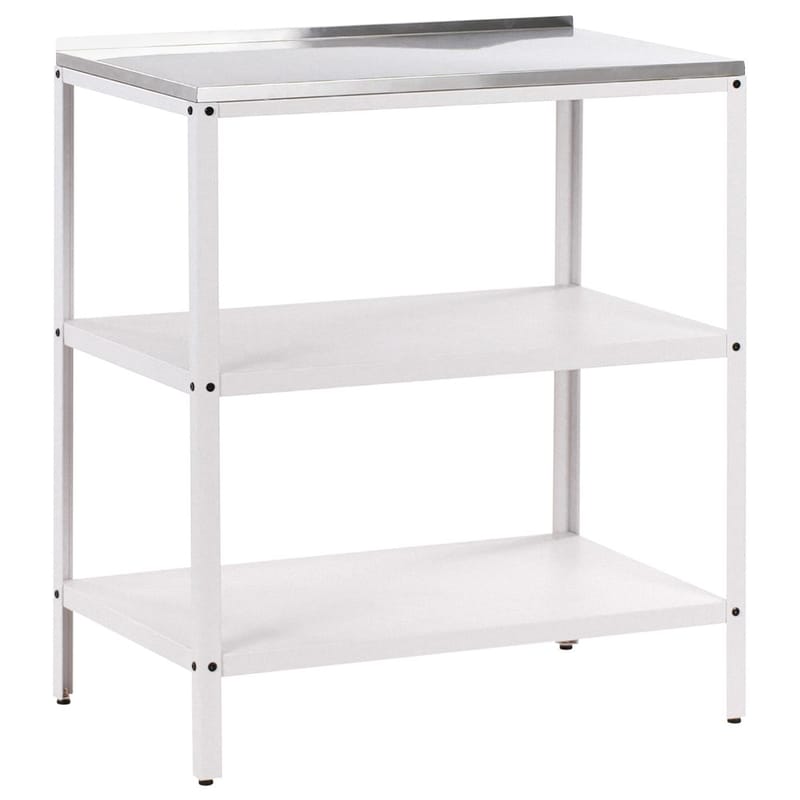 2-delat utekök med vask 2 dörrar Vilama - Vit, Silver - Utemöbler & utemiljö - Grill & utekök - Utekök - Kompletta utekök