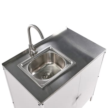 2-delat utekök med vask 2 dörrar Vilama - Vit, Silver - Utemöbler & utemiljö - Grill & utekök - Utekök - Kompletta utekök