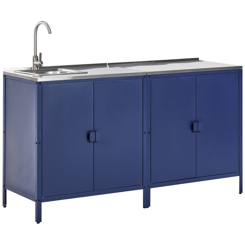 2-delat utekök med vask Vilama, Blå, Silver