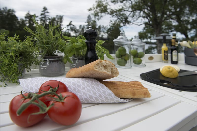 Hillerstorp Läckö Utekök med Vask + Arbetsbänk - Vit - Utemöbler & utemiljö - Grill & utekök - Utekök - Bygg ditt eget utekök