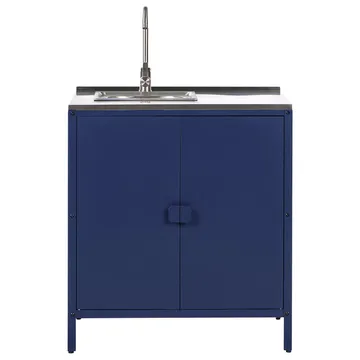 Kökskåp med vask Vilama - Blå, Silver - Utemöbler & utemiljö - Grill & utekök - Utekök - Kompletta utekök