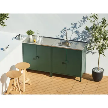 Kökskåp Vilama - Grön, Silver - Utemöbler & utemiljö - Grill & utekök - Utekök - Kompletta utekök