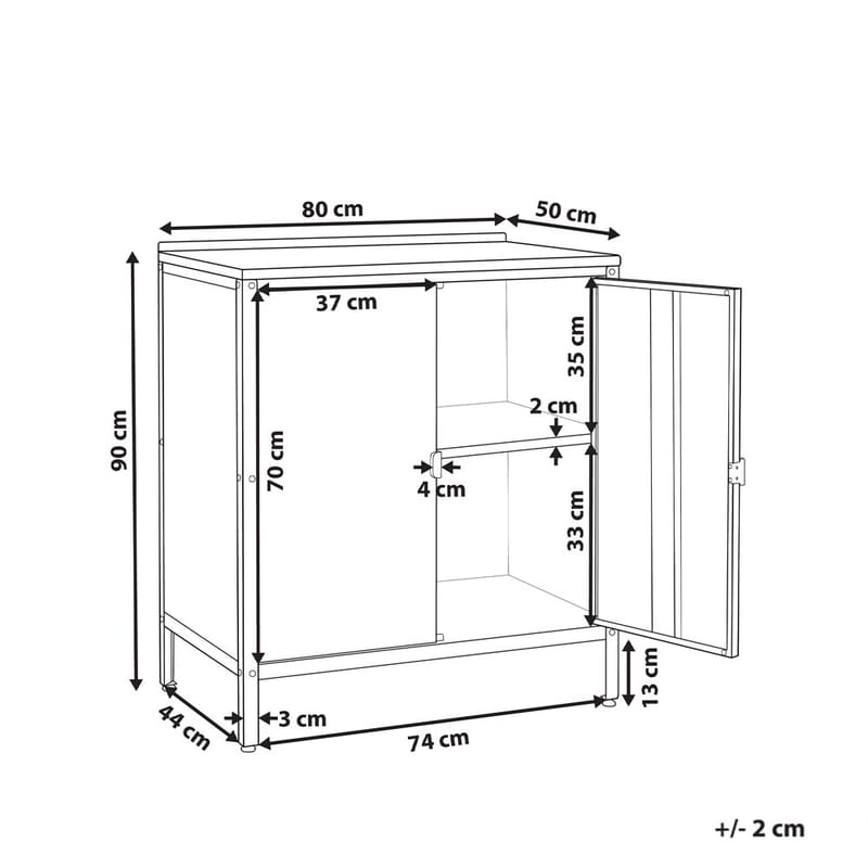 Kökskåp Vilama - Svart, Silver - Utemöbler & utemiljö - Grill & utekök - Utekök - Kompletta utekök