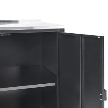Kökskåp Vilama - Svart, Silver - Utemöbler & utemiljö - Grill & utekök - Utekök - Kompletta utekök