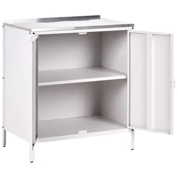 Kökskåp Vilama - Vit, Silver - Utemöbler & utemiljö - Grill & utekök - Utekök - Kompletta utekök