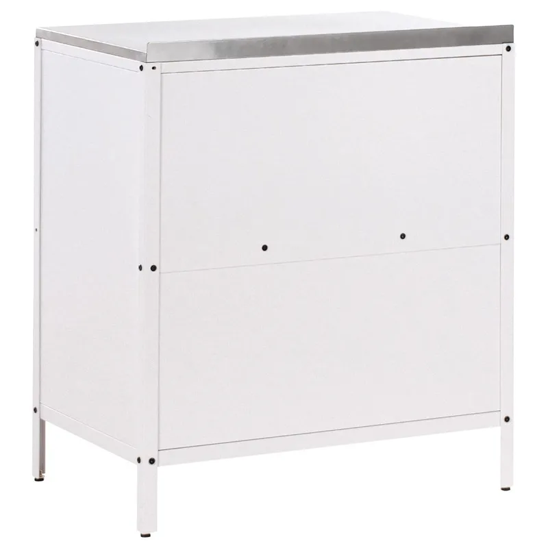 Kökskåp Vilama - Vit, Silver - Utemöbler & utemiljö - Grill & utekök - Utekök - Kompletta utekök