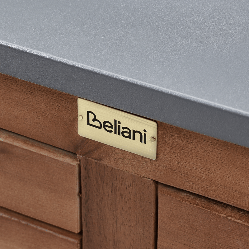 Köksskåp med Vask För Utomhusbruk Brucoli Akaciaträ 80 cm - Brun/Grå/Svart/Silver - Utemöbler & utemiljö - Grill & utekök - Utekök - Kompletta utekök