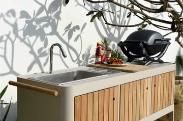 Portals Utekök 174 cm - Vit/trä - Utemöbler & utemiljö - Grill & utekök - Utekök - Kompletta utekök