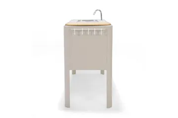 Portals Utekök 174 cm - Vit/trä - Utemöbler & utemiljö - Grill & utekök - Utekök - Kompletta utekök