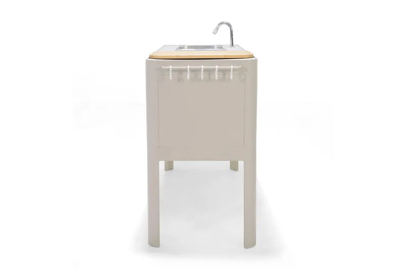 Portals Utekök 174 cm - Vit/trä - Utemöbler & utemiljö - Grill & utekök - Utekök - Kompletta utekök