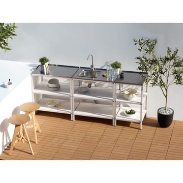 Liten köksö Vilama - Vit, Silver - Utemöbler & utemiljö - Grill & utekök - Utekök - Kompletta utekök