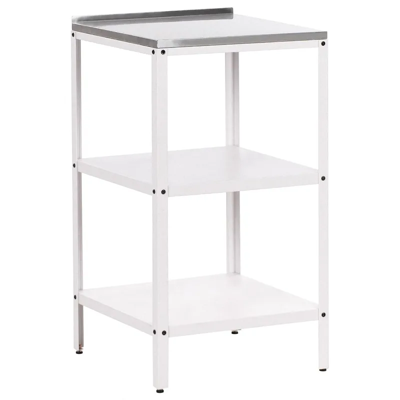 Liten köksö Vilama, Vit, Silver