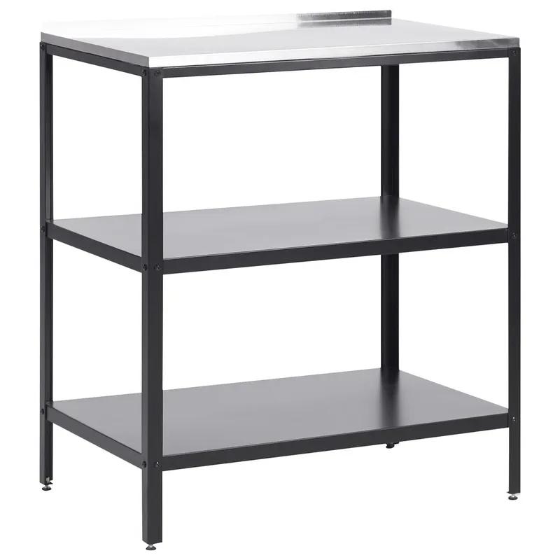 Stor köksö Vilama, Svart, Silver