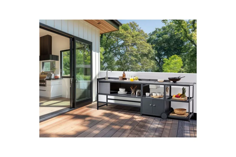 Trädgårdskök Ortisei Grå - Grå - Utemöbler & utemiljö - Grill & utekök - Utekök - Kompletta utekök