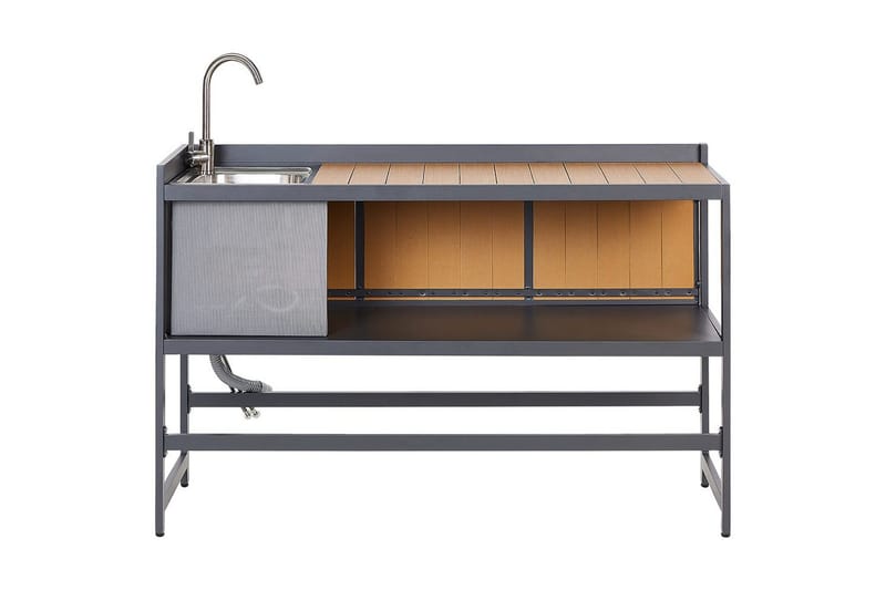 Trädgårdskök Ortisei Ljus trä/grå - Ljus trä/grå - Utemöbler & utemiljö - Grill & utekök - Utekök - Kompletta utekök