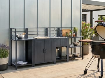 Trädgårdskök Viggiano - grafitgrå - Utemöbler & utemiljö - Grill & utekök - Utekök - Kompletta utekök