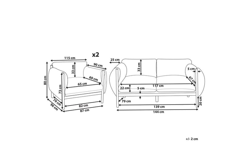 2-sitssoffa med fåtöljer Esperia - Utemöbler & utemiljö - Loungemöbler - Loungesoffor