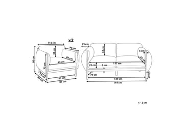 2-sitssoffa med fåtöljer Esperia - Utemöbler & utemiljö - Loungemöbler - Loungesoffor