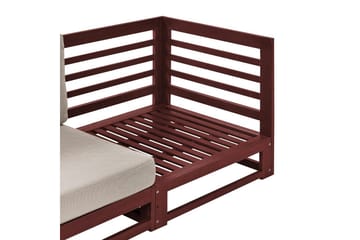 3-sitssoffa Trani Mörkt trä/grått/beige, Nej - Mörkt trä/grått/beige, Nej - Utemöbler & utemiljö - Loungemöbler - Loungesoffor