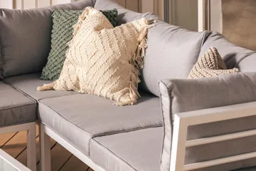 Ariany Hörnsoffa - Vit / Grå dynor - Utemöbler & utemiljö - Loungemöbler - Loungesoffor