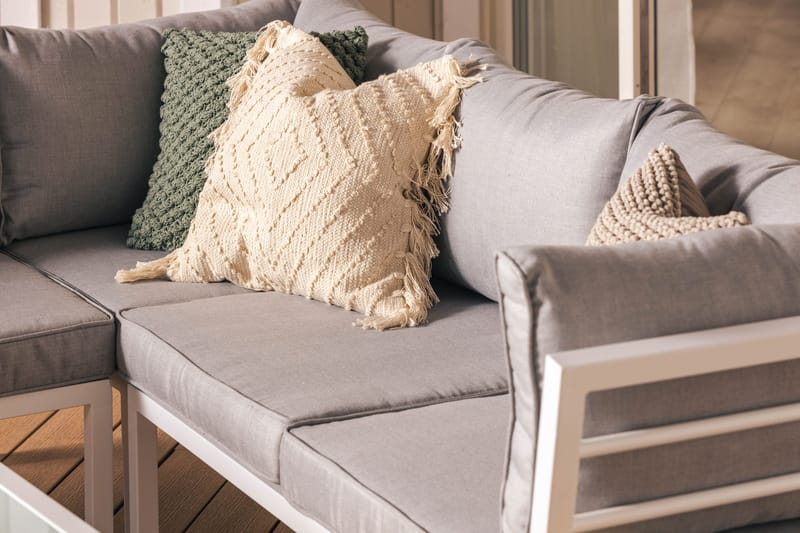 Ariany Hörnsoffa - Vit / Grå dynor - Utemöbler & utemiljö - Loungemöbler - Loungesoffor