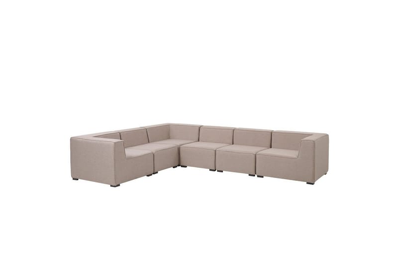 Hörnsoffa med fotpall Arezzo Beige/svart, Högervänd - Beige/svart, Högervänd - Utemöbler & utemiljö - Loungemöbler - Loungesoffor