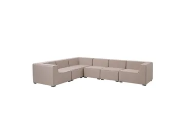 Hörnsoffa med fotpall Arezzo Beige/svart, Högervänd - Beige/svart, Högervänd - Utemöbler & utemiljö - Loungemöbler - Loungeset & loungegrupp