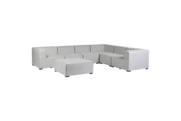 Hörnsoffa med fotpall Arezzo Grå/svart, Vänstervänd - Grå/svart, Vänstervänd - Utemöbler & utemiljö - Loungemöbler - Loungesoffor