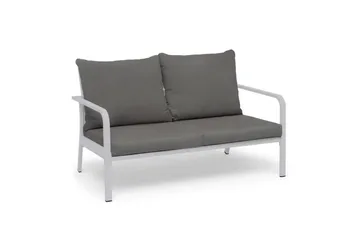 Hillerstorp Hånger Utesoffa Vit ram Dynor gråbeige - Vit ram Dynor gråbeige - Utemöbler & utemiljö - Loungemöbler - Loungesoffor