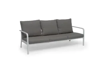 Hillerstorp Hånger Utesoffa Vit ram Dynor gråbeige - Vit ram Dynor gråbeige - Utemöbler & utemiljö - Loungemöbler - Loungesoffor