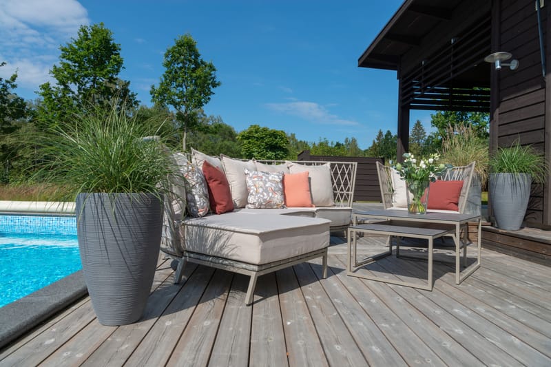 Hillerstorp Jet Set Loungesoffa 3-Sits - Beige - Utemöbler & utemiljö - Loungemöbler - Loungesoffor