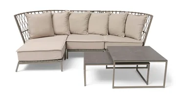 Hillerstorp Jet Set Loungesoffa 3-Sits - Beige - Utemöbler & utemiljö - Loungemöbler - Loungesoffor
