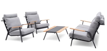 Hillerstorp Kungshult Utesoffa 3-Sits Grå - Utemöbler & utemiljö - Loungemöbler - Loungesoffor