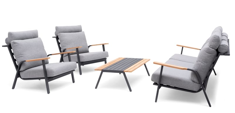 Hillerstorp Kungshult Utesoffa 3-Sits Grå - Utemöbler & utemiljö - Loungemöbler - Loungesoffor