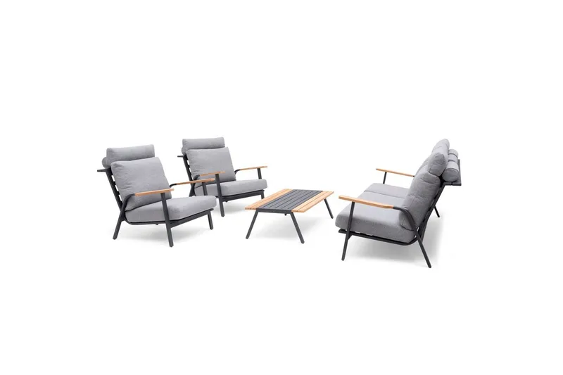 Hillerstorp Kungshult Utesoffa 3-Sits Grå - Utemöbler & utemiljö - Loungemöbler - Loungesoffor