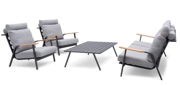 Hillerstorp Kungshult Utesoffa 3-Sits Grå - Utemöbler & utemiljö - Loungemöbler - Loungesoffor