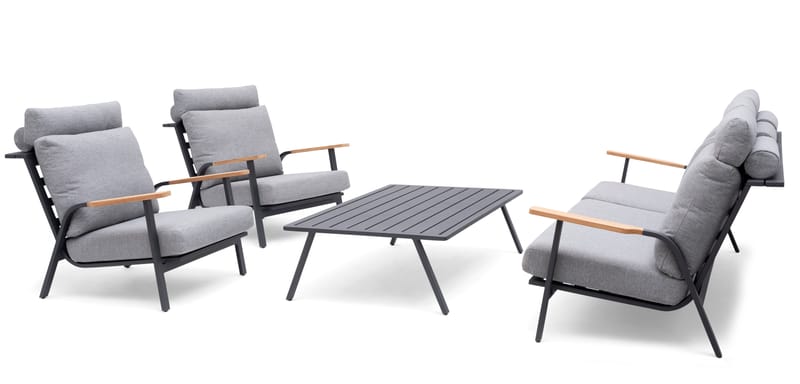 Hillerstorp Kungshult Utesoffa 3-Sits Grå - Utemöbler & utemiljö - Loungemöbler - Loungesoffor