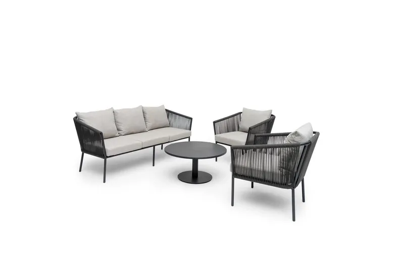 Hillerstorp Lersund Utesoffa Svart/Grå - Svart/Grå - Utemöbler & utemiljö - Loungemöbler - Loungesoffor
