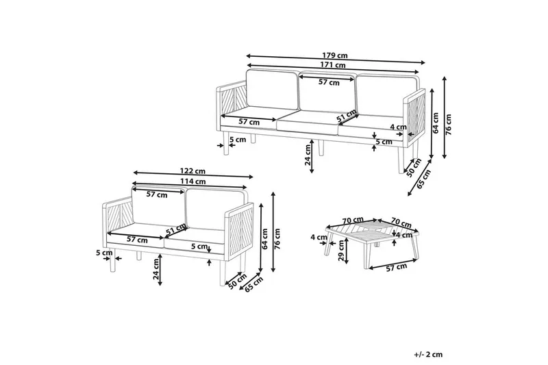 Loungegrupp Baratti 5-Sits - 5-Sits - Utemöbler & utemiljö - Loungemöbler - Loungeset & loungegrupp
