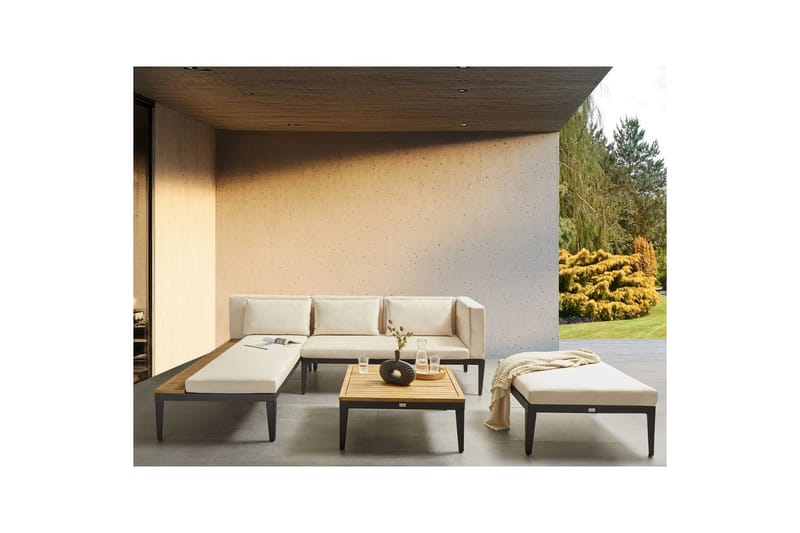 Loungegrupp med fotpall Bracciano 3-Sits - 3-Sits - Utemöbler & utemiljö - Loungemöbler - Loungeset & loungegrupp