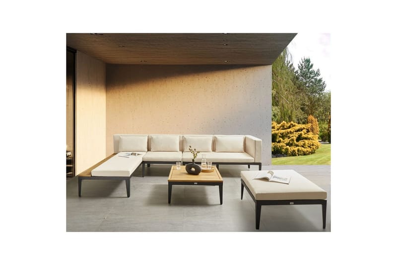 Loungegrupp med fotpall Bracciano 4-Sits - 4-Sits - Utemöbler & utemiljö - Loungemöbler - Loungeset & loungegrupp